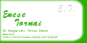 emese tornai business card
